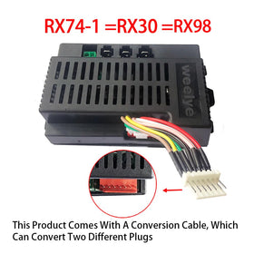 JRRXM WEELYE RX30 conversion cable adapts the socket shape for compatibility.