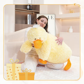 Jrystar large duck plush toy provides soft companionship for kids and teens