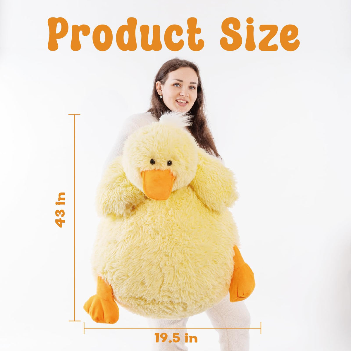 Jrystar oversized duck plush for gifting and comforting evenings