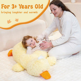 Jrystar soft giant duck plush serves as cozy bedroom decor