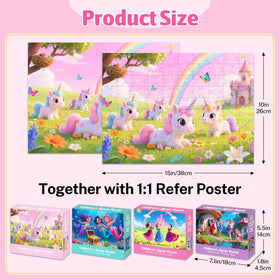 Jsonebatu fairy 100-piece puzzle, sturdy pieces and clear edges for little hands.