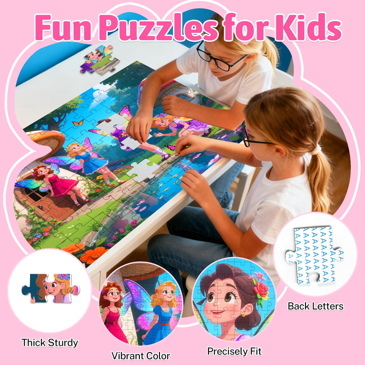 Jsonebatu princess 100-piece puzzle, vibrant picture helps kids enjoy problem solving.
