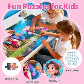 Jsonebatu princess 100-piece puzzle, vibrant picture helps kids enjoy problem solving.