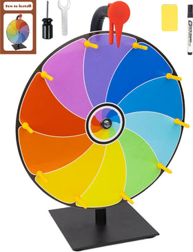 JstFrU 12-inch prize wheel assembly ready for quick event setup