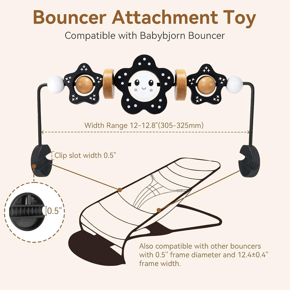 JTOOLKS multi-sensory toy bar invites focus and sensory play for babies.
