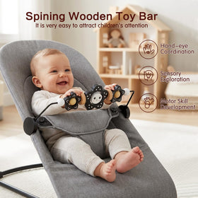 JTOOLKS wooden toy bar features natural wood and non-toxic finish for safe exploration.