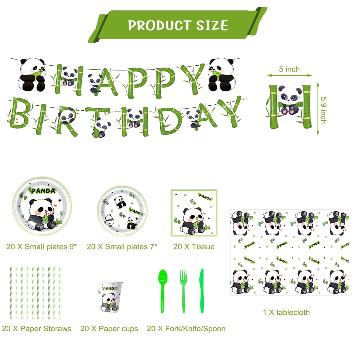 JU XIN Panda 7-inch plates for kid-friendly servings and quick setup