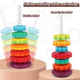 JUXUE rainbow discs with dual colors for color recognition and exploration