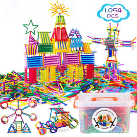 Juboury 1054-pcs building toy set with vibrant blocks for creative play and learning.