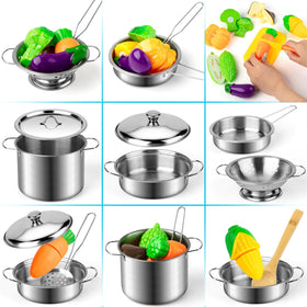 Juboury wooden utensils add safe tactile play for kids