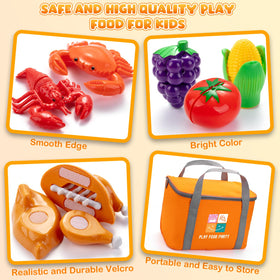 Juboury safe rounded-edge play food designed for kid-friendly use
