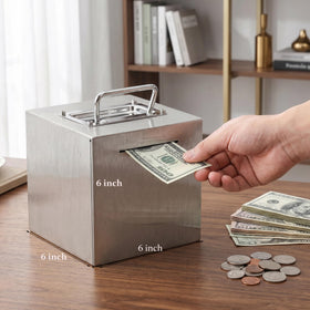 Jucoan money-saving box with hidden handle, easy to reuse
