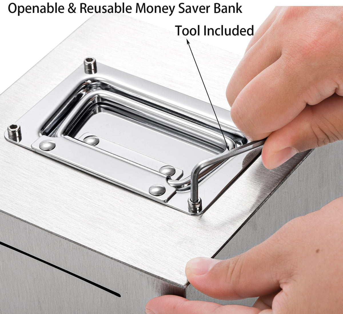 Jucoan piggy bank includes screwdriver for safe opening