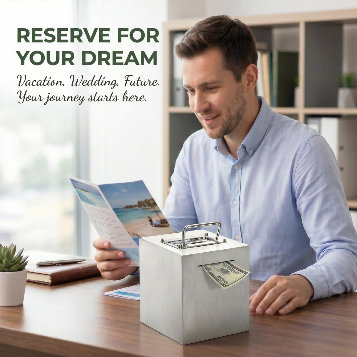 Jucoan piggy bank ideal for vacation savings and gifts