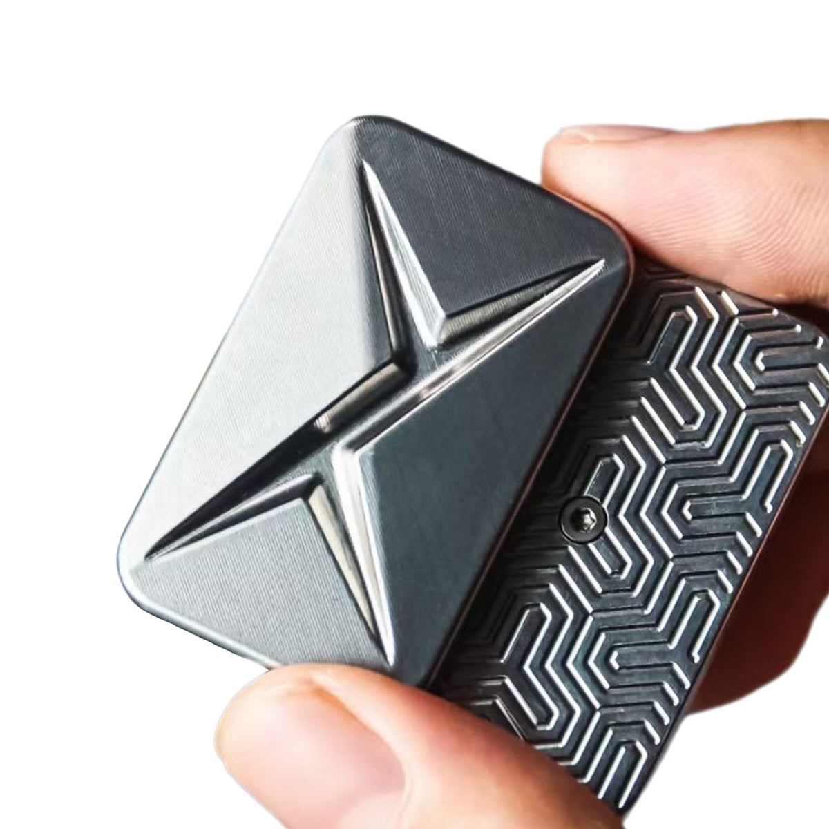 JUDIXY Lightning Infinite Fidget Slider closeup, smooth magnetic sliding for focused work.