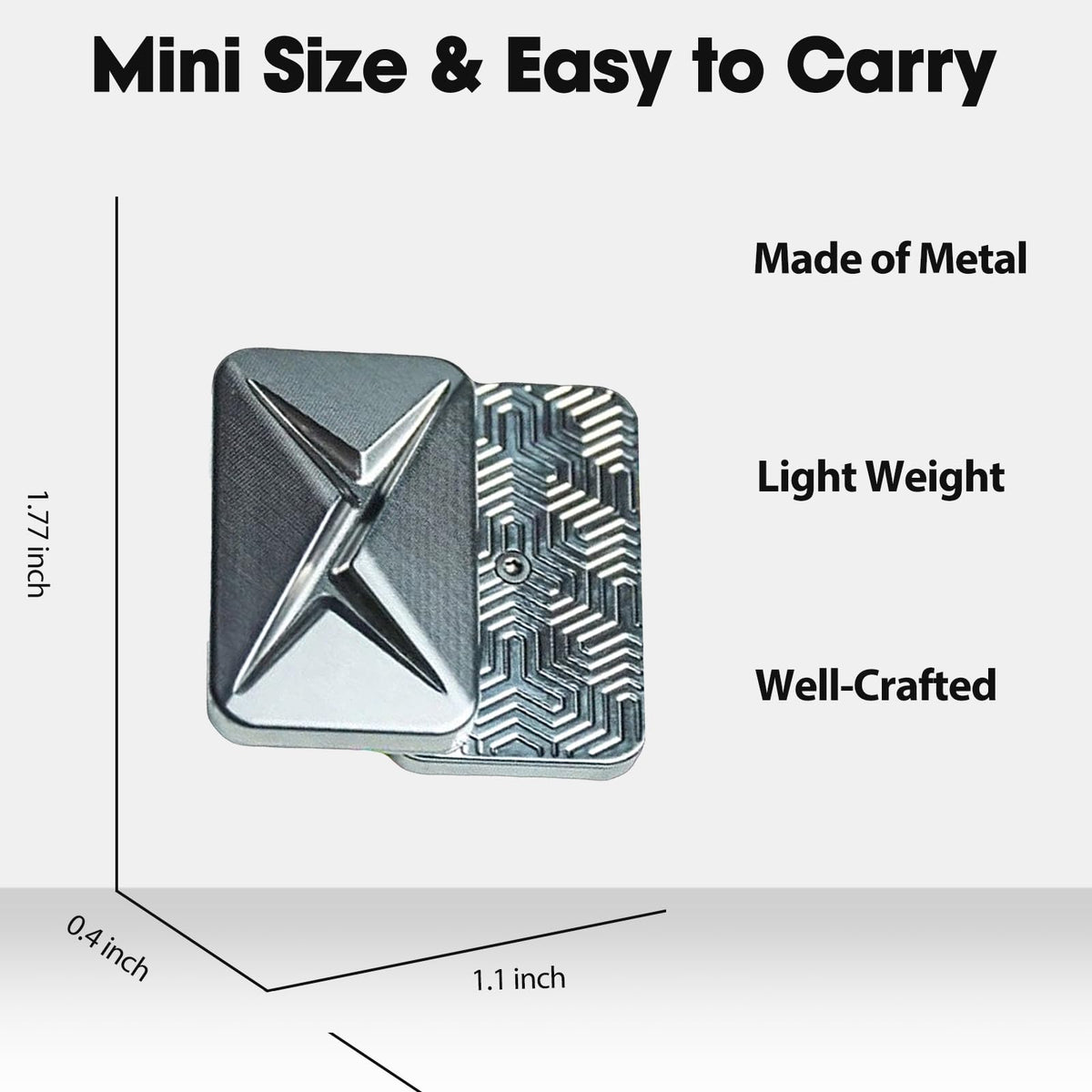 JUDIXY Lightning Infinite Fidget Slider metal finish highlights precision machining and tactile satisfaction.