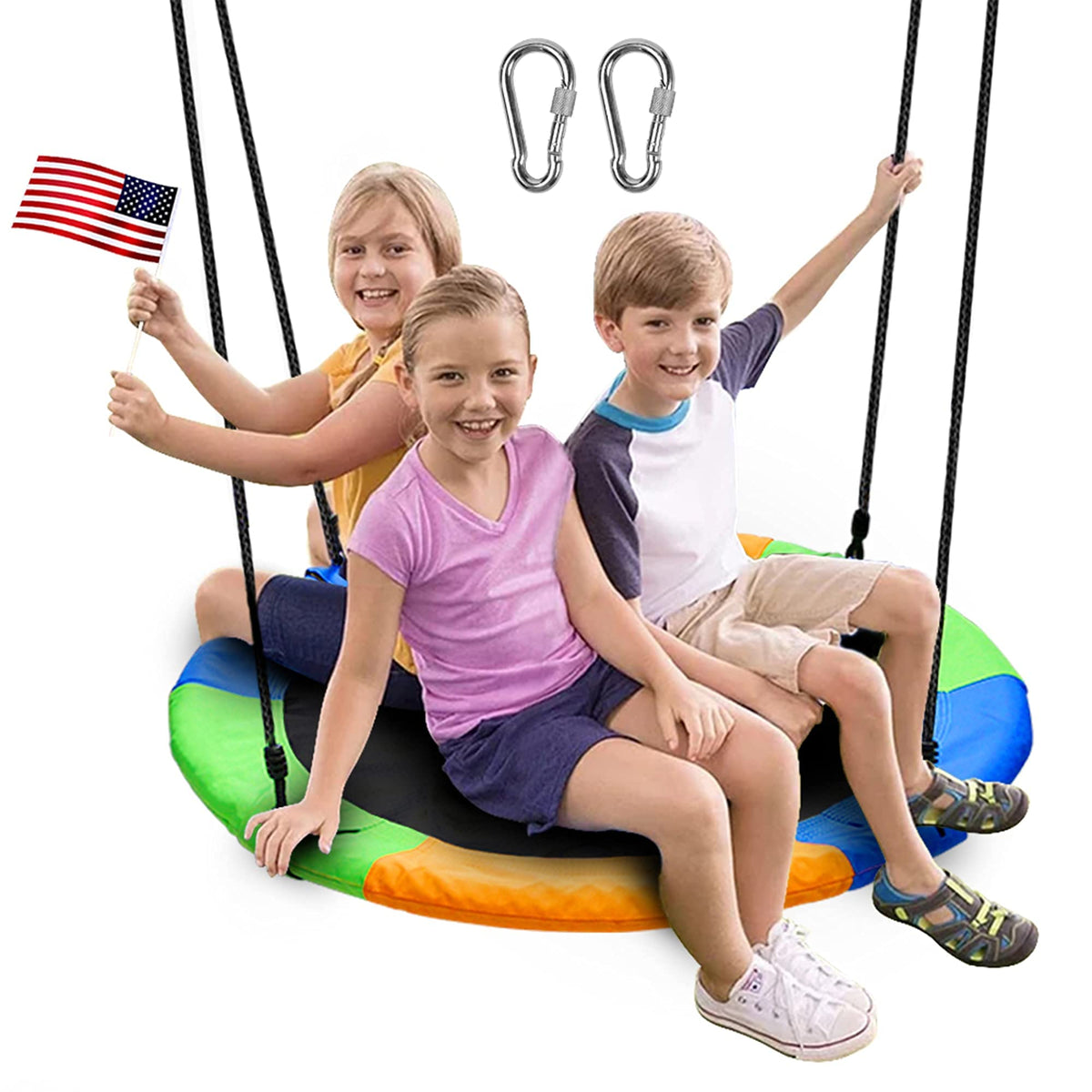 Juegoal 40-inch saucer swing seat offering roomy play for kids