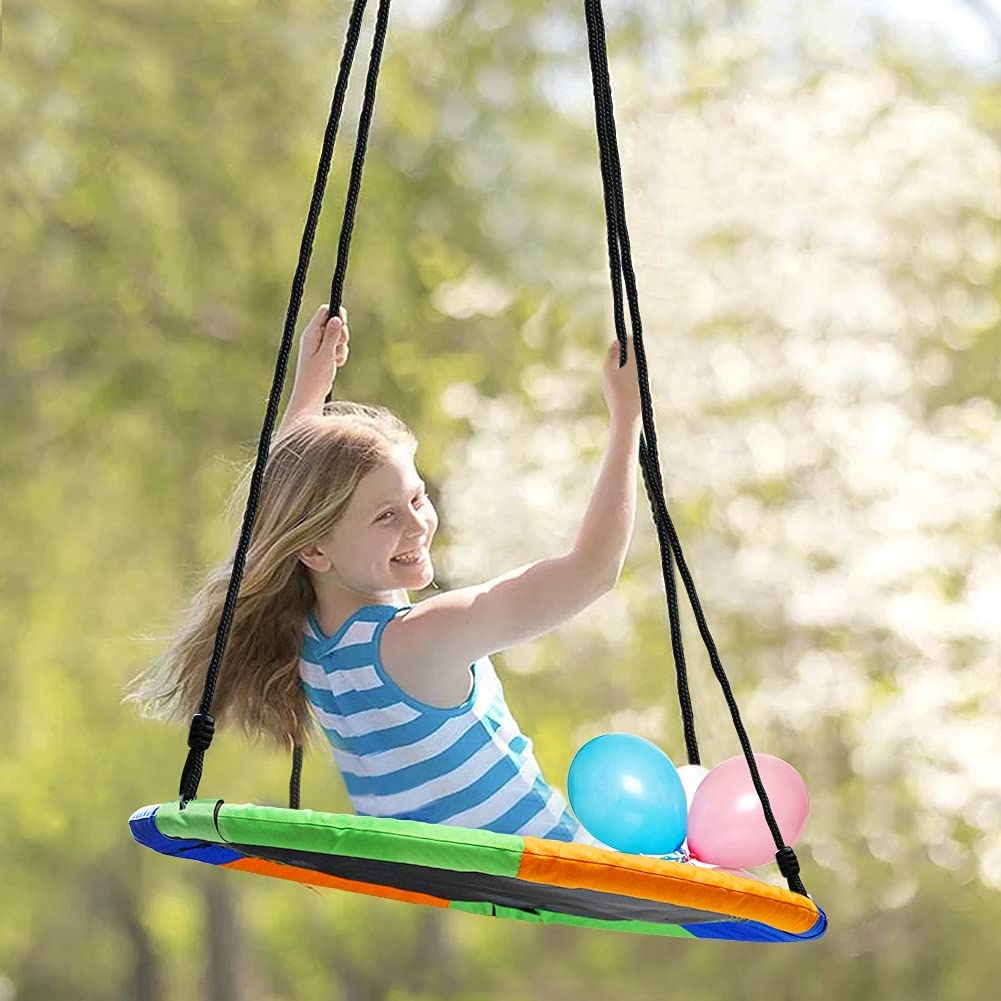 Juegoal easy-hang detachable round swing for quick outdoor setup