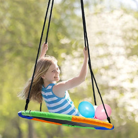 Juegoal easy-hang detachable round swing for quick outdoor setup