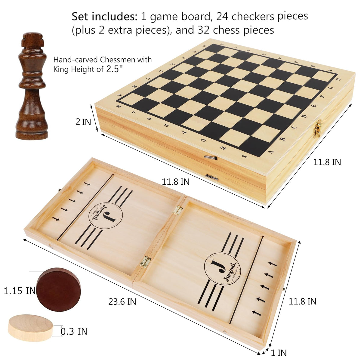 Juegoal fast sling puck pieces with velvet pads for safe, smooth play on any table.