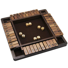 Juegoal Shut The Box wooden board for family play and learning.