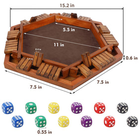 Juegoal Shut The Box wooden tiles with numbers ready for quick math and fun