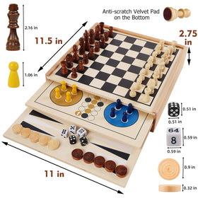 Juegoal wooden checkers pieces designed for durable family use.