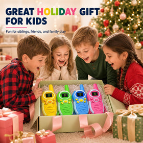 Jueion durable, easy-grip walkie talkies for kids.
