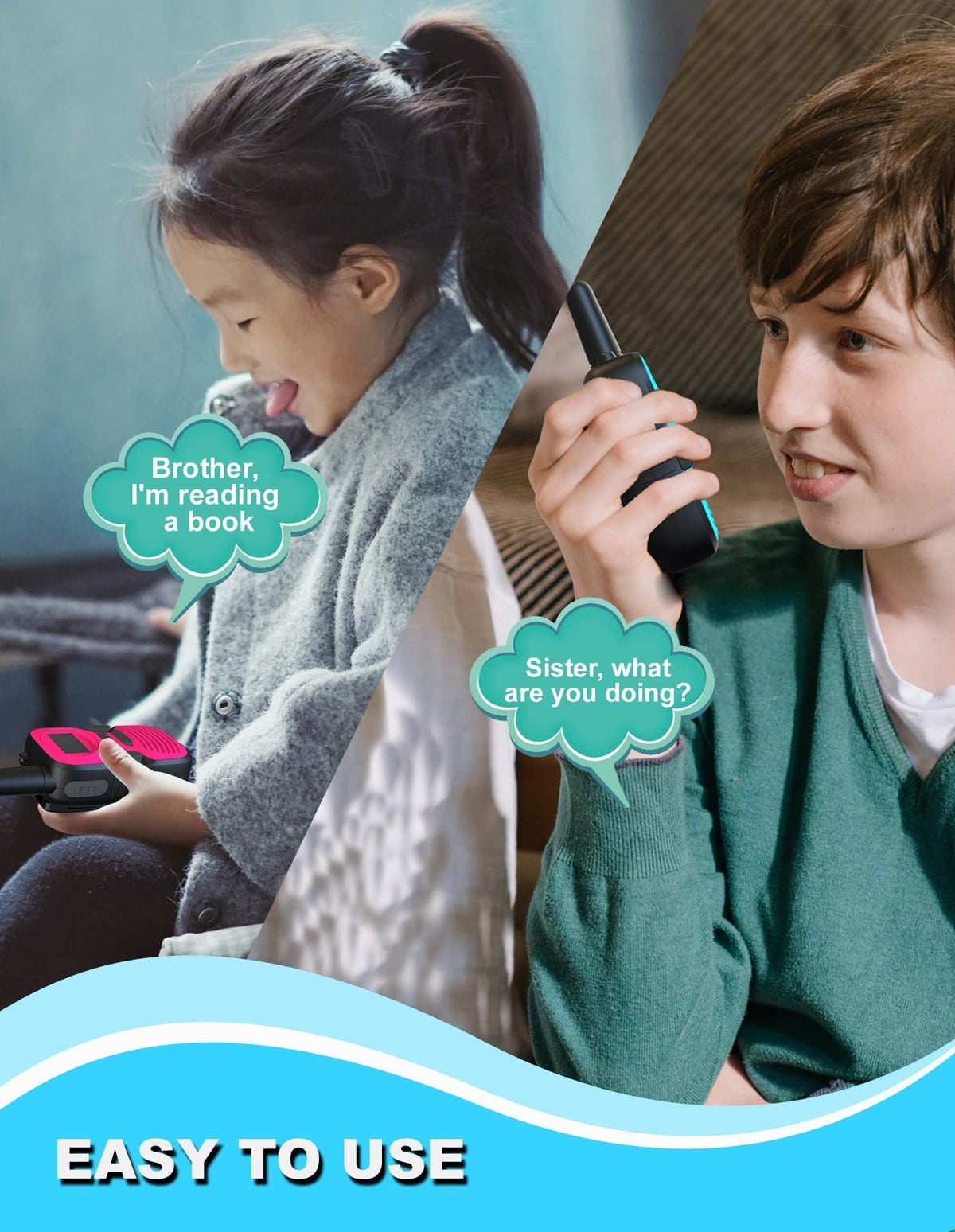 Jueion Walkie Talkies for Kids, a perfect gift for birthdays or holidays.