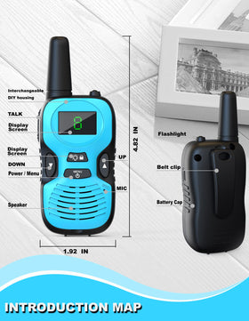 Jueion Kids Walkie Talkies with a one-touch call button for easy communication.