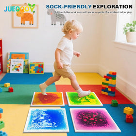 JUEOQOY non-slip base tile provides secure footing on wood, tile, or carpet