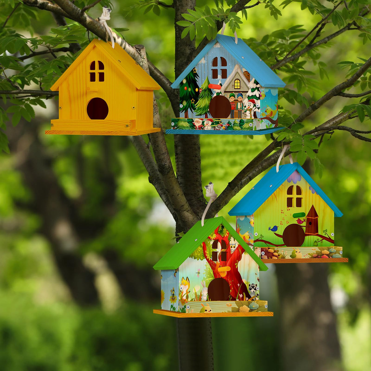 Juexica birdhouse kit gift-ready pack for birthdays or classrooms.
