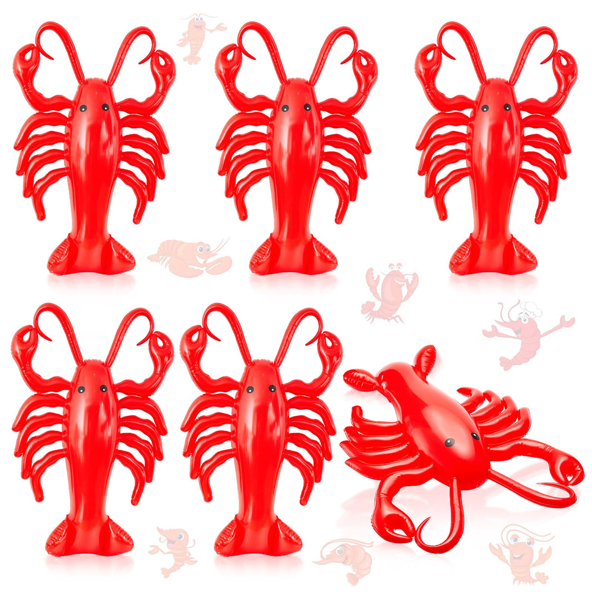 Juexica inflatable lobster front view for poolside visibility.