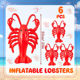 Juexica inflatable lobster side view adds playful ambience.