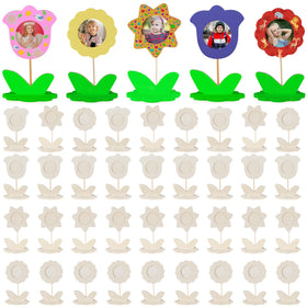 Juexica wood flower frame set pack shot for versatile kids' crafts