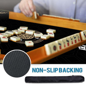 JUFORHQC Mahjong mat made of durable polyester fabric for long-lasting use.