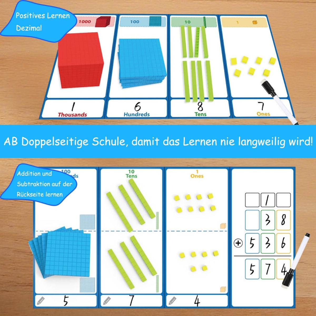 JUGGPENG base ten blocks ten rods support tens place value practice.