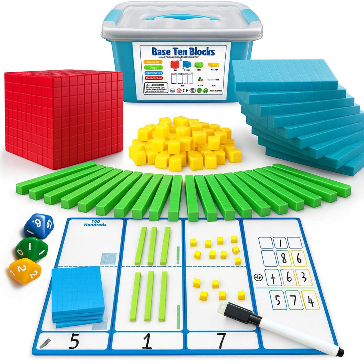 JUGGPENG thousand cube helps visualize thousands in place value activities.