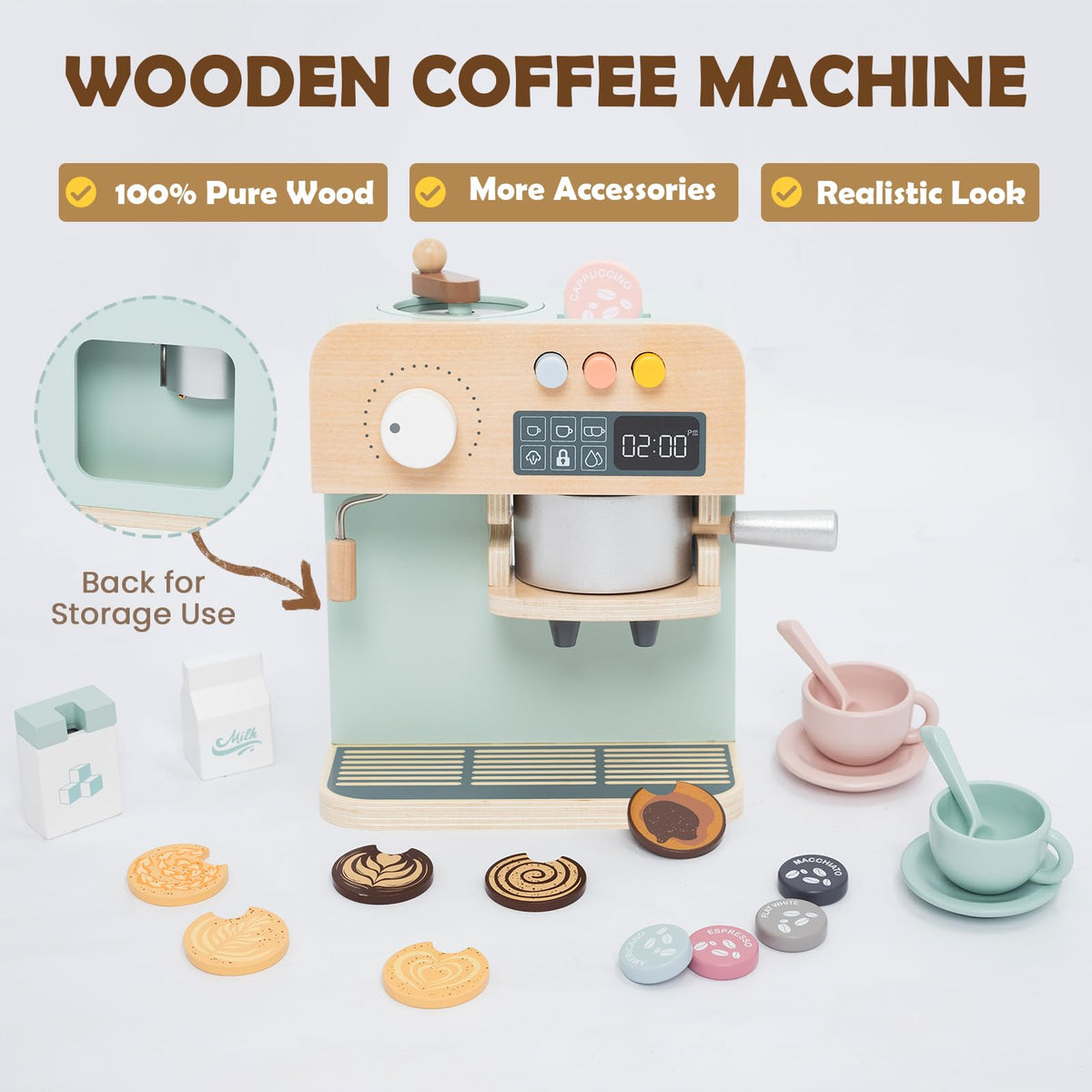 JugueteLand coffee capsules add realistic details for engaging role play.