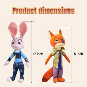 JuGuo Nick Wilde 15-inch plush ideal for storytelling adventures.