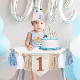 JUIIZAY blue theme bunting brightens party backdrop