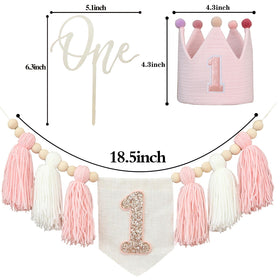 JUIIZAY handmade birthday crown hat adds adorable headpiece
