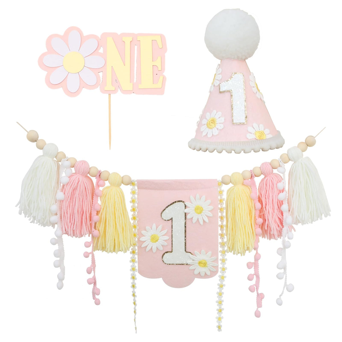 JUIIZAY pink daisy décor enhances gift table setup