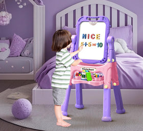 Juivin art easel highlighting smooth edges and rounded corners for safe play.
