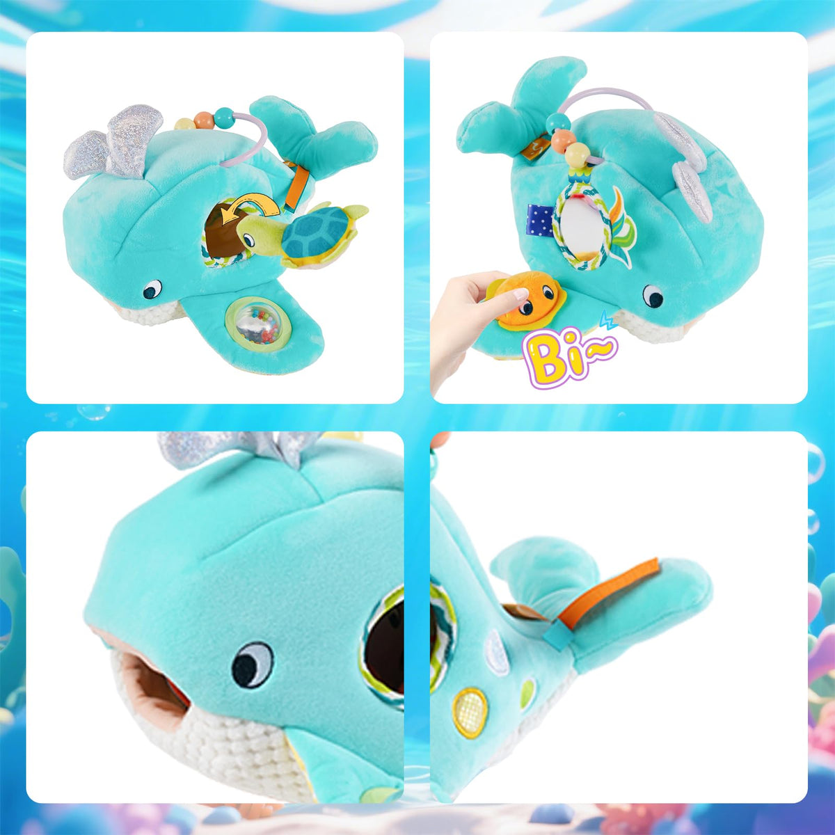 Juivin Starfish plush adds varied textures for multisensory engagement.