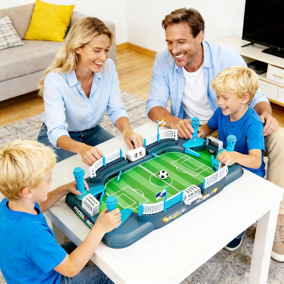 Juivin family night centerpiece inviting laughter and friendly competition.