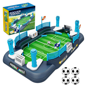 Juivin Tabletop Soccer Set full view for family play and quick setup.