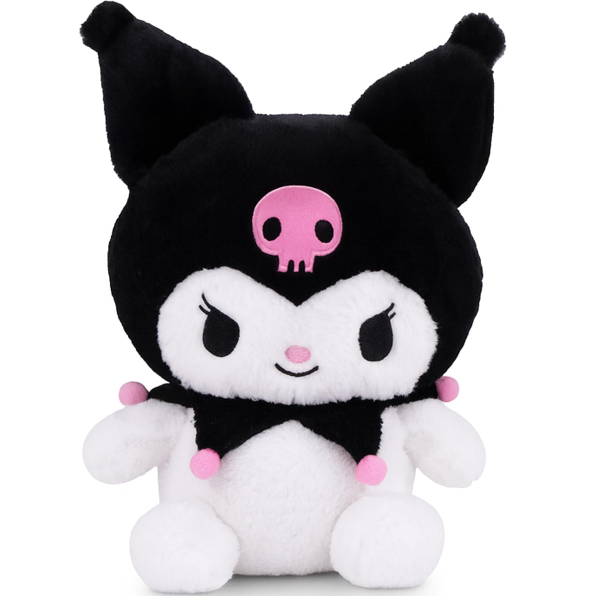 Juju Black Kawaii Plush front view, ultra-soft hug buddy for cozy evenings