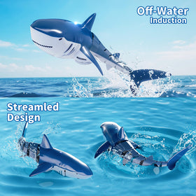 JUKUDAHU gift-ready RC shark toy for kids aged 6 to 8.