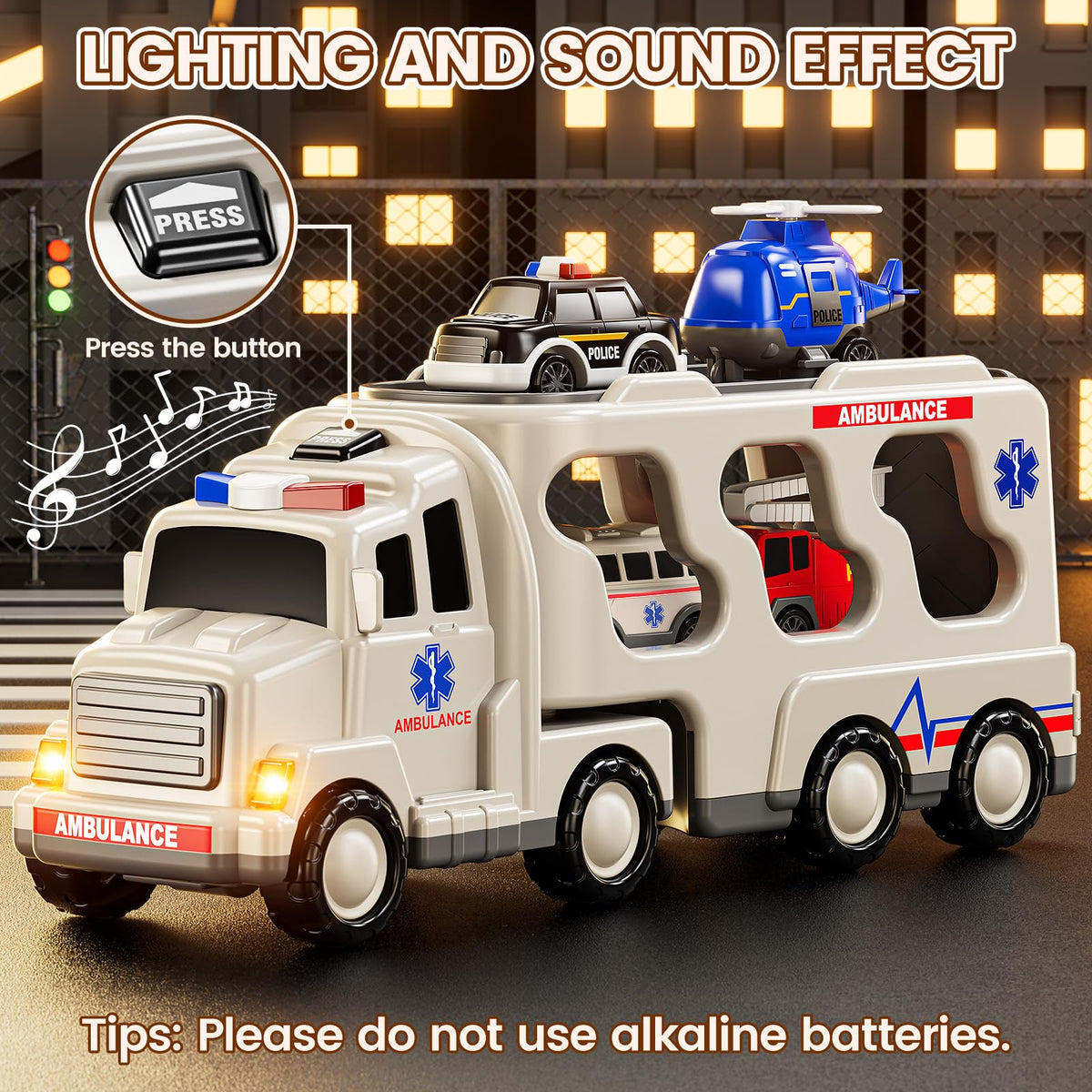JUKUDAHU ambulance tailgate opens for easy loading and unloading.